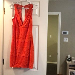 Zara Orange Lace Dress